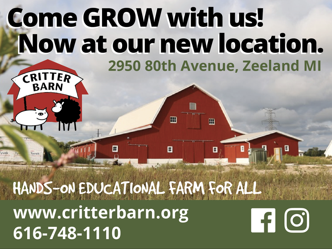 Red Barn in a field, Critter. Barn logo