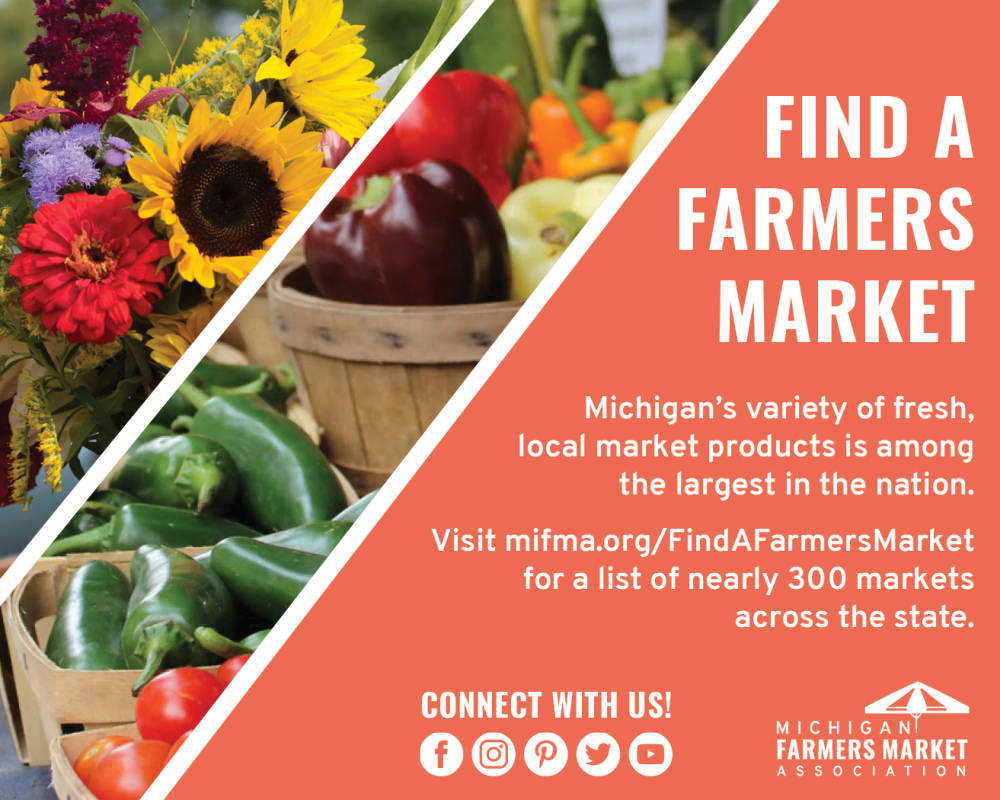 Flowers, Peppers, Produce at Farmers Market