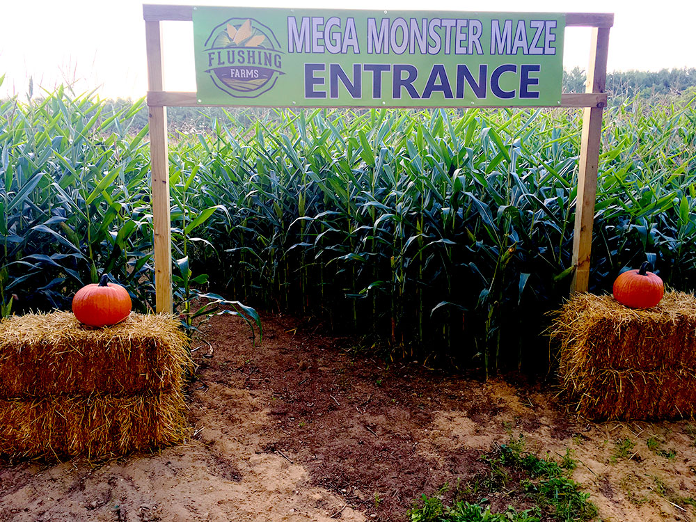Flushing Farms Corn Maze Entrance
