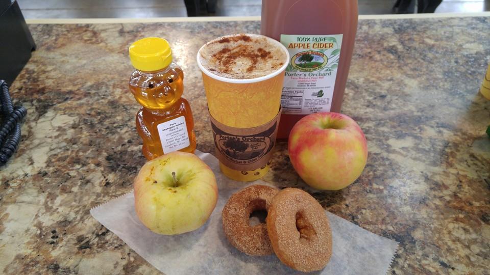cider and donuts at Porter's Orchard in Goodrich, MI
